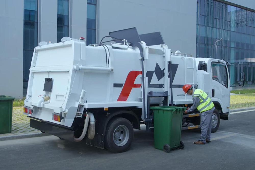 food waste collection truck