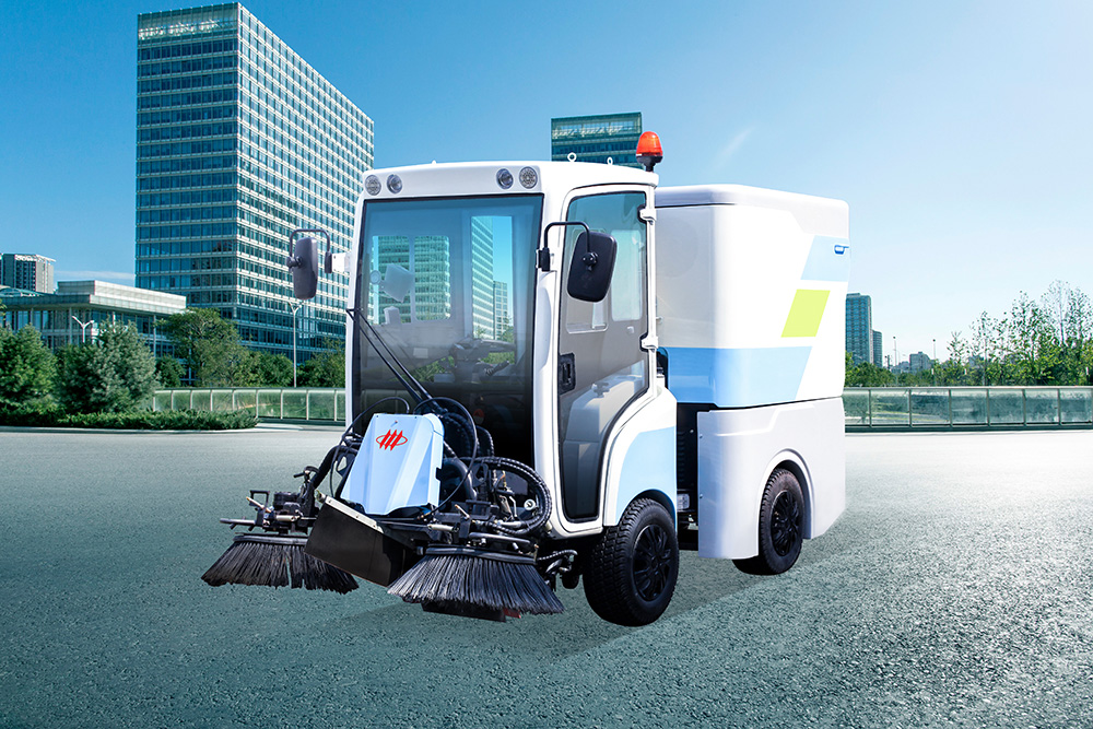 Performance and structural characteristics of FULONGMA intelligent electric road sweeper  FULONGMA Intelligent Electric Road Sweeper is an automatic cleaning integrated machine that combines road dust collection, sweeping, water spraying, and garbage transportation. It is a new type of cleaning equipment used in outdoor environments. The intelligent electric road sweeper is suitable for outdoor cleaning in parks, sanitation, cleaning companies, property management companies, squares, universities, highways, squares, etc.  01. Picture of Smart Electric Road Sweeper  02. Performance characteristics of intelligent electric road sweeper  1. Electric operation, no noise, no exhaust gas emissions, clean and environmentally friendly.  2. Small size, flexible turning, easy to drive, convenient maintenance, suitable for most manual cleaning places.  3. Integrate sweeping and suction, no secondary pollution, no secondary dust.  4. The cleaning effect is good, as small as dust and sand, as large as stones, broken bricks, leaves, and cigarette cases, it can be cleaned in one go.  5. Mechanized operation is not only efficient and effective, and the machine is clean wherever it goes, but also avoids the phenomenon of flying dust, difficult dust, and missed sweeping in manual cleaning.  03. Structural characteristics of intelligent electric road sweeper  1. Concise and clear operation interface, suitable for people of all ages to operate.  2. Adopt high-performance maintenance-free battery, no leakage, no harmful gas.  3. Humanized design, equipped with fan. The powerful fan has strong suction power and good sweeping effect. Through the reasonable design of the hydraulic system, the effect of automatically dumping the garbage in the trash can is achieved, thereby greatly reducing the labor intensity of the operator.  4. With cleaning and throwing technology, the theoretical value of the dust box utilization rate is high.  5. Well-known brand parts provide a good foundation for the stable performance of the product.  6. Solid tires, sturdy and durable.  7. Intelligent electronic control system, over-current, under-voltage protection, aggravated chassis, large garbage bin volume.  03. Video of Smart Electric Road Sweeper