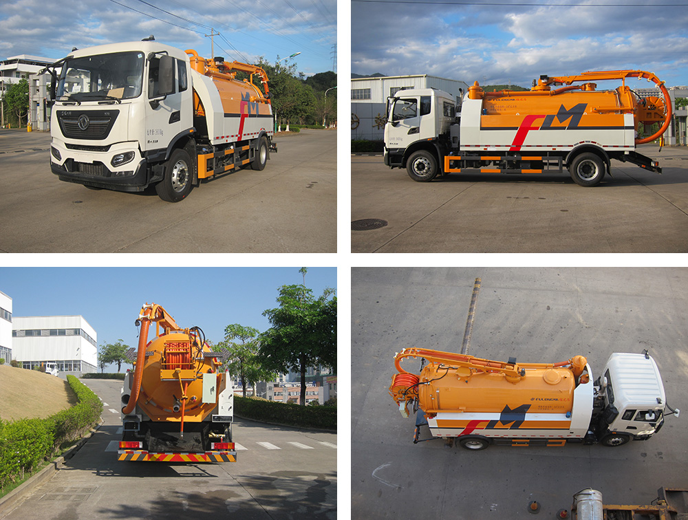 sewage cleaning and suction truck