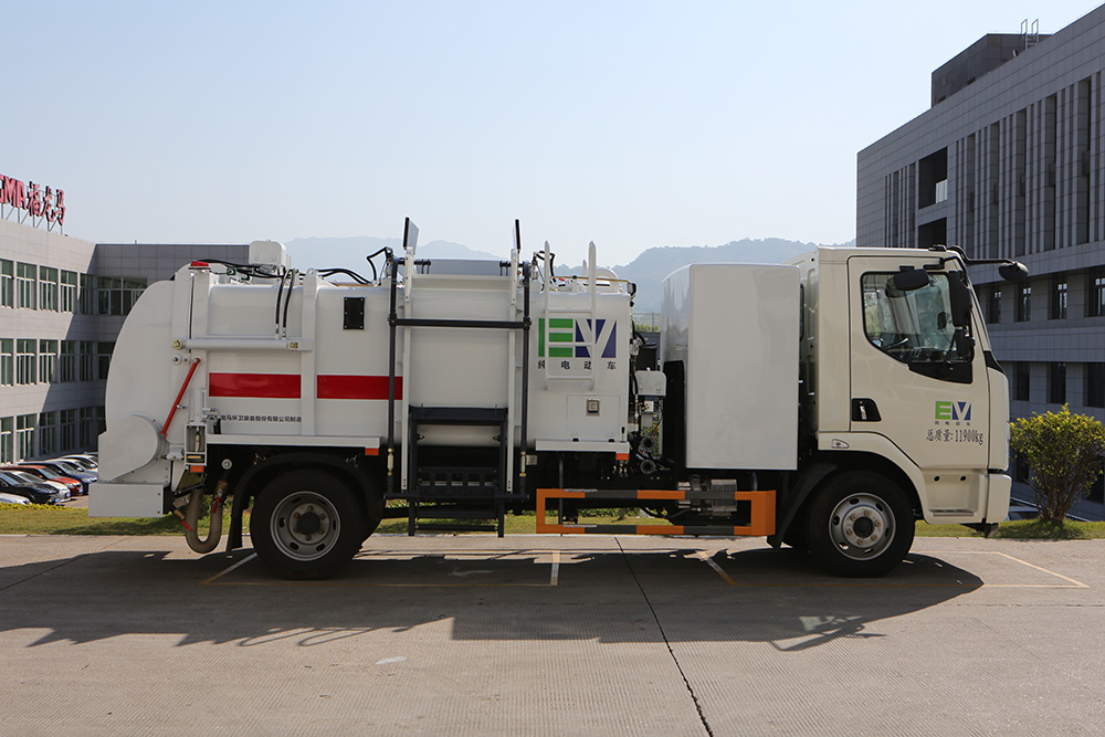 pure electric food waste collection truck