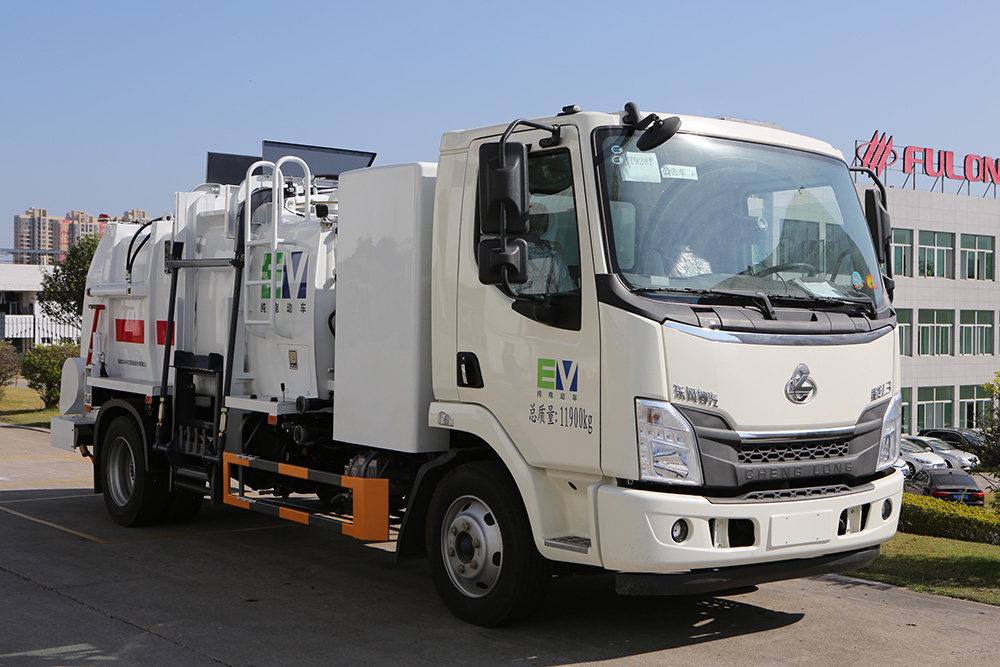 camion de collecte de déchets alimentaires purement électrique