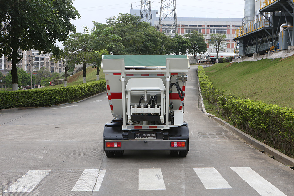 pure electric self-loading garbage truck