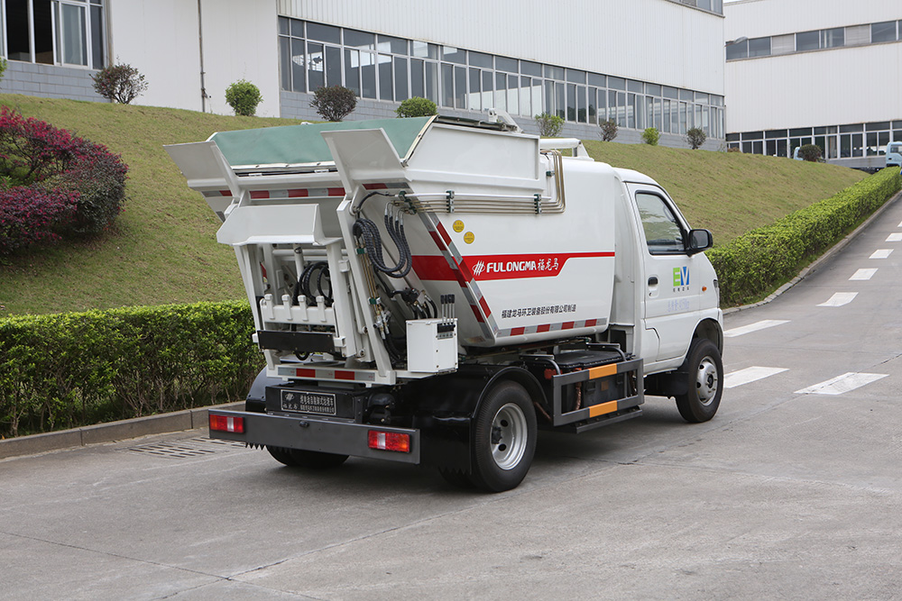 pure electric self-loading garbage truck