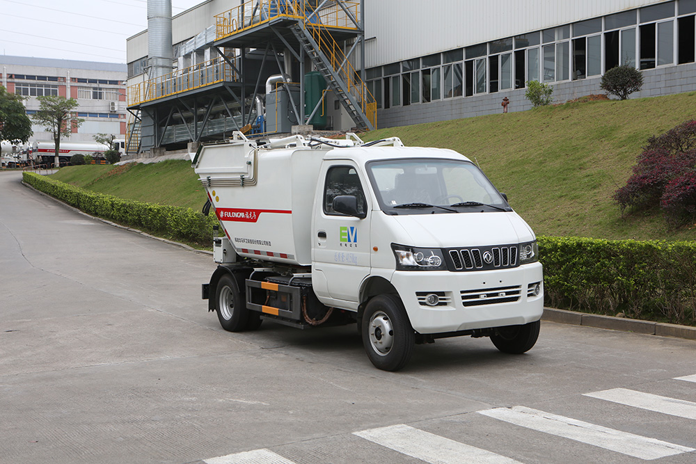 pure electric self-loading garbage truck