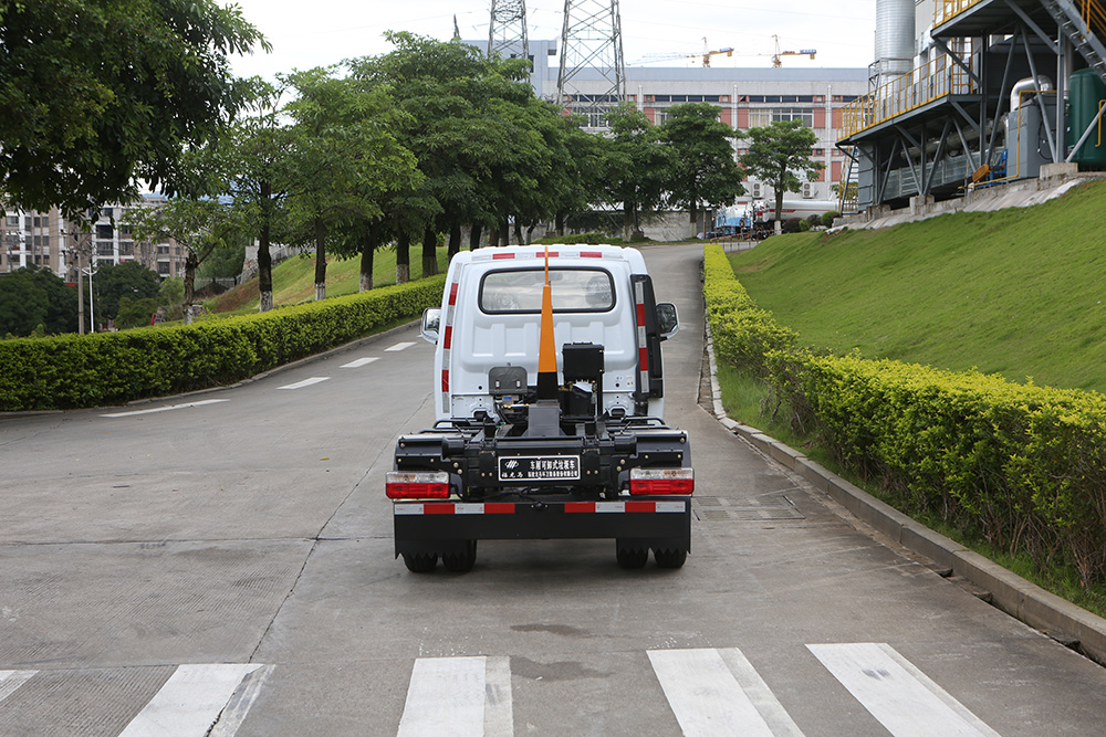 small hook arm garbage truck