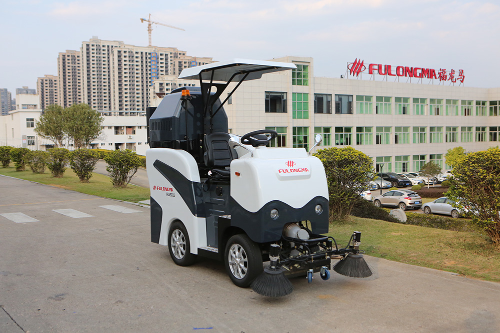 small electric ride-on sweeper