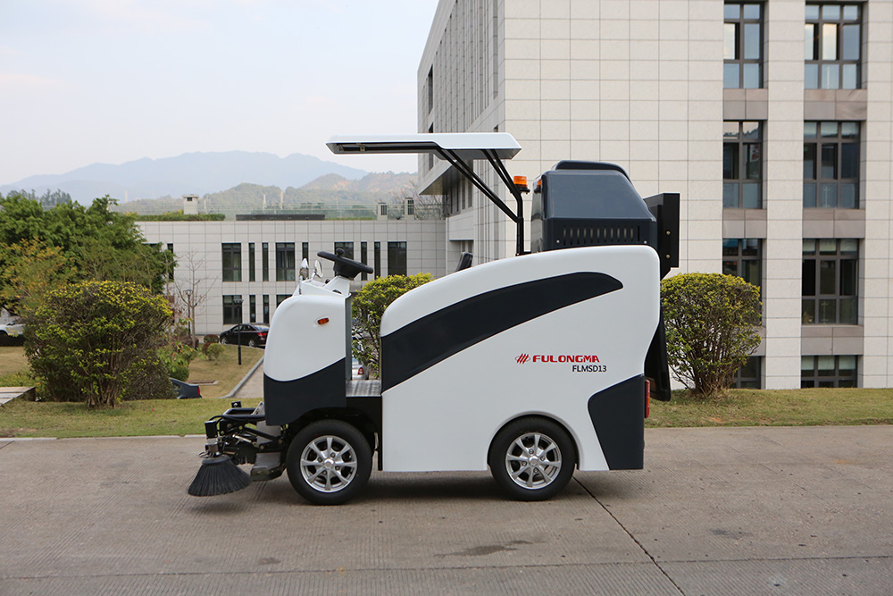 small electric ride-on sweeper