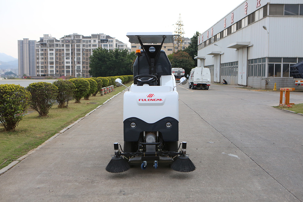 small electric ride-on sweeper