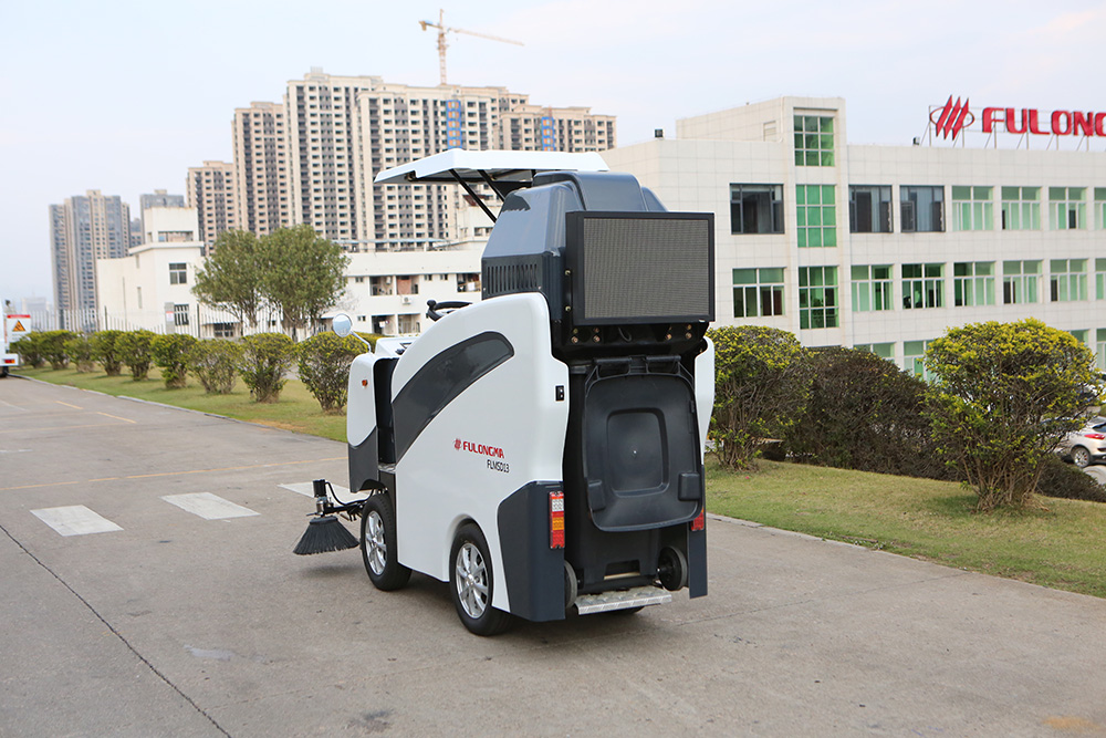 small electric ride-on sweeper