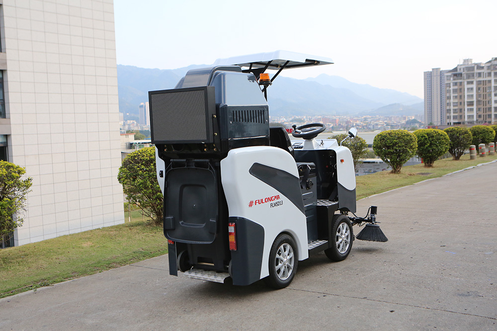 small electric ride-on sweeper