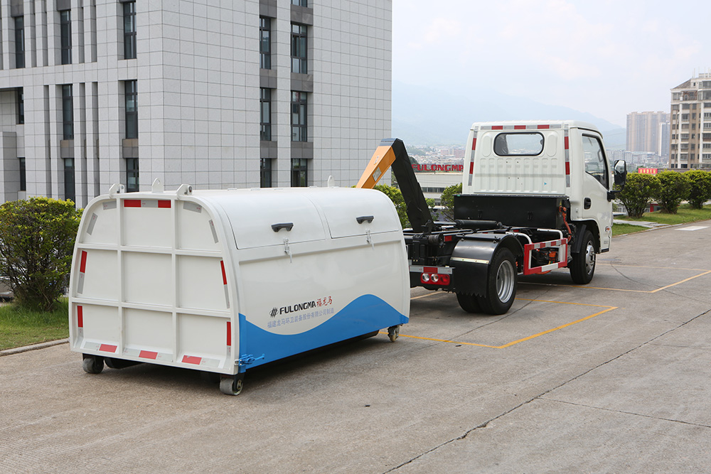 pure electric hook arm garbage truck