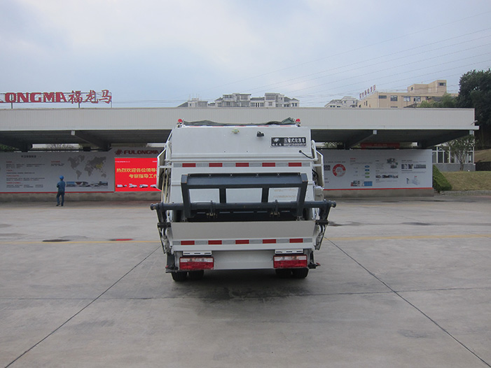 Explore the design and functionality of the rear end of a garbage truck