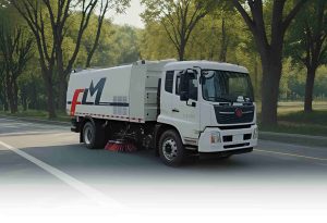 Specialized washing sweeping trucks can be equipped with a dual-function system.